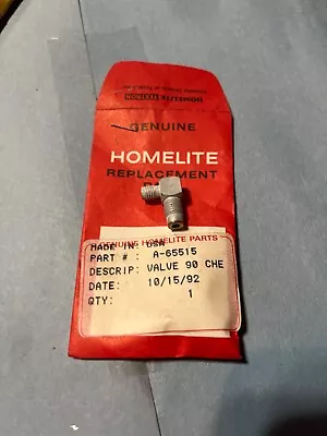 NOS Homelite Vintage CHAINSAW Check Valve 65515  $1 Auction Saw Parts 8 • $1