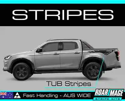 AM Side TUB Stripes Fit 2021-2022 Isuzu Dmax D-max  Decals Stickers 4x4 Not Door • $89