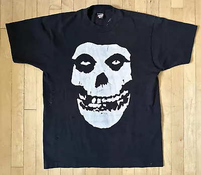 MISFITS Fiend Skull XL T-Shirt SCREEN STARS 1980s Samhain DANZIG Black • $179.99
