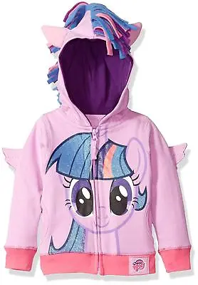 My Little Pony Twilight Sparkle Glitter Hair Girls Purple Hoodie • £30.48