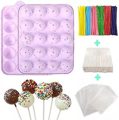 BPA Free Cake Pop Mold Silicone Molds With 100 Cake Pop Sticks + 100 Treat Bags • $23.99