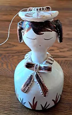 RARE Collectible Vintage Ceramic String Holder Lady Wearing A Hat Made In France • $55