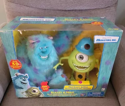 Vintage Monsters Inc Mike & Sulley Scare Training Interactive Dolls Disney Pixar • $49.99