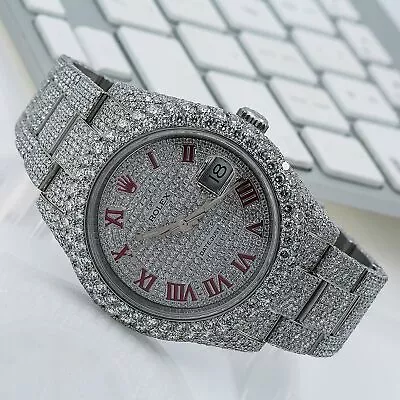 Rolex Datejust Ii Watch 116300 41mm Stainless Steel All Iced Out Oyster Bracelet • $24000