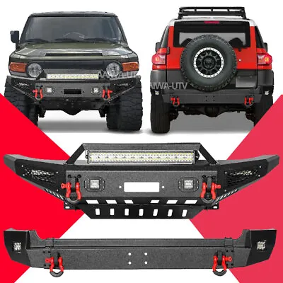 For 2007-2014 Toyota FJ Front & Rear Bumper W/ Winch Plate & Light Cruiser Steel • $499.99