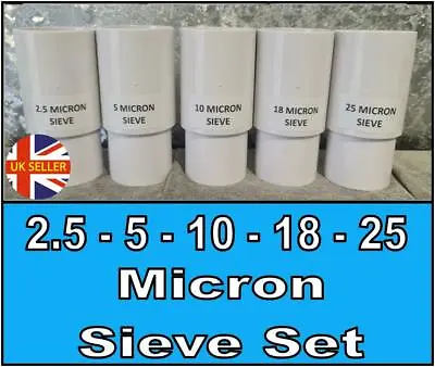 £25.99 • Buy 2.5 5 10 18 25 Micron Nylon Mesh Stackable Sieve Set, Strainer Filter, Wine