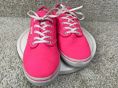 Vans VN-0NJO6AQ Sneakers Tennis Shoes Womens Size 8 Low Top Lace Up Hot Pink • $20