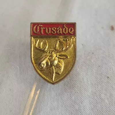 Moose Lodge Crusade Lapel Pin - Red And Gold • $15