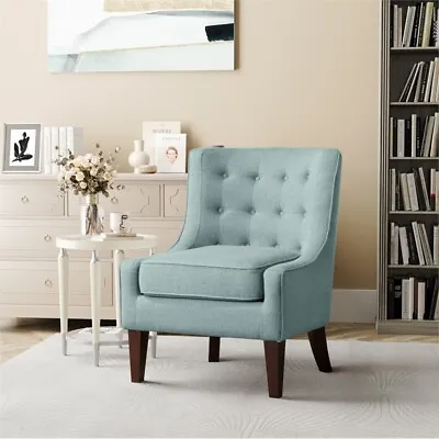 Lifestyle Solutions Michigan Accent Chair In Aqua Fabric Upholstery • $144.41