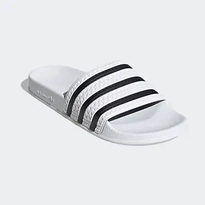 Adidas Originals Adilette Slides White And Black Size AU 6.5  - Brand New • $39.99