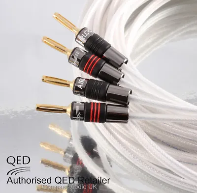 QED Silver Anniversary XT Speaker Cable AIRLOC Forte Plugs Terminated 3.0m PAIR • £86.95