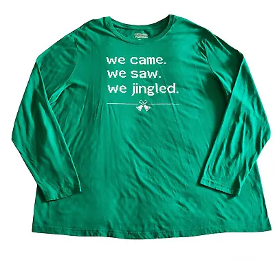 Jammies For Your Families Pajama Shirt Men’s 3XL Christmas Long Sleeve Green • $10