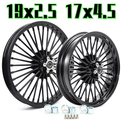 19x2.5 17x4.5 Fat Spoke Wheels For Harley Dyna Street Bob FXDF FXDL 2008-2017 • $1616.65