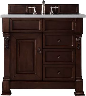 James Martin Vanities Brookfield 36  Single Vanity Burnished Mahogany W/ 3 CM • $2065