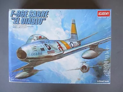 Academy 1/72 F-86E EL DIABLO Model Airplane Kit Korean War Jet Fighter Sealed • $30