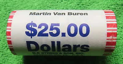 2008 D Martin Van Buren Unopened 25 Coin Mint Roll Presidential Gold Dollar • $39
