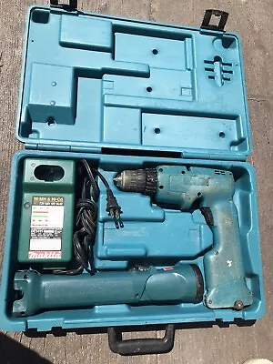 Makita 6011D 3/8  Cordless Drill Driver DC1290A Charger Carry Case Flashlight • $23.51