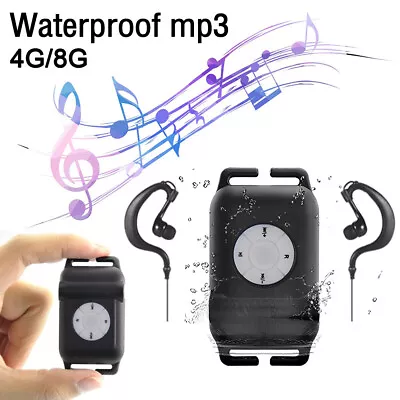 IPX8 Waterproof Underwater Music Sports MP3 Player For Swimming With Headset • £25.19