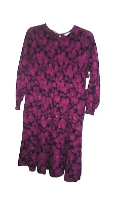 Terra & Sky Plus 2X Pink Floral TS Tiered Maxi  Cheap Dress Casual  Granny Core  • $5.77