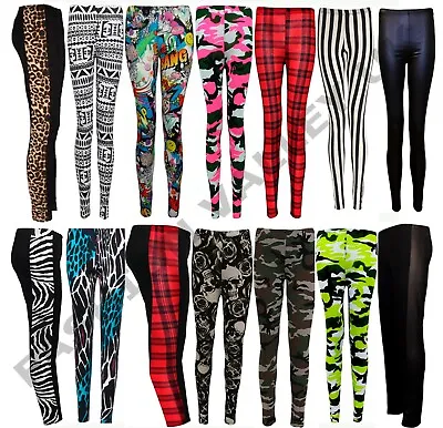 Leggings Printed Jeggings Full Length Ladies Women Stretchy Pants Skinny Trouser • $10.09