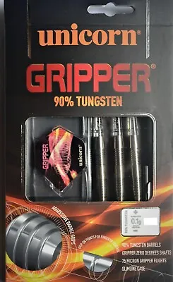 UNICORN GRIPPER 6 AGGRESSIVE GRIP 90% TUNGSTEN STEEL TIP DARTS SET 20g • £39.95