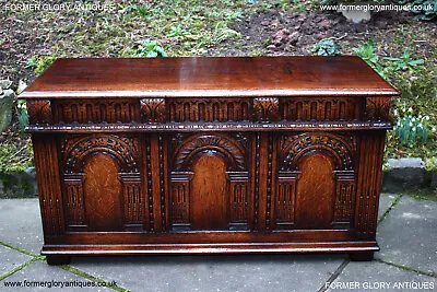 A Titchmarsh And Goodwin Carved Oak Blanket Chest Coffer Box Trunk Coffee Table • £695