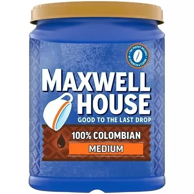 Maxwell House Medium Roast 100% Colombian Ground Coffee 37.7 Oz. Canister/ • $17.99