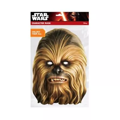 OFFICIAL Disney Lucasfilm Face Mask-arade STAR WARS CHEWBACCA Card Fancy Dress • £3.49