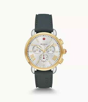 Michele Sporty Sport Sail Two-Tone Gray Silicone Watch -MWW01P000003 • $495