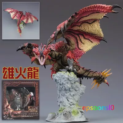 Monster Hunter World Rathalos Statue Figure Male Fire Dragon Model Toy Boxed 8   • $46.79