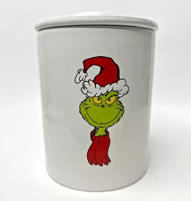 Grinch Christmas Canister Candy Treat Cookie Jar Canister New • $24.99