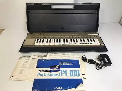 Vintage Yamaha PC-100 Portasound Electronic Keyboard WORKING + Case + PSU • $139.95