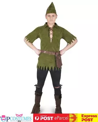 Mens Neverland Boy Archer Robin Hood Storybook Medieval Book Week Costume • $56.45