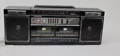 Sanyo M W225 Boombox Stereo Cassette Player Radio Works.... • $49.95