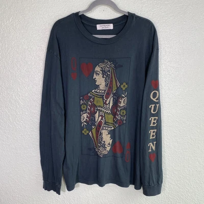 £68.13 • Buy Free People Daydreamer Shirt Women Medium Queen Of Hearts Card Graphic Tee