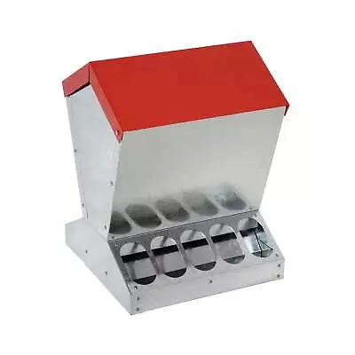 10kg Automatic Chook Chicken Feeder Poultry Auto Trough Galvanised Metal Feeders • $258