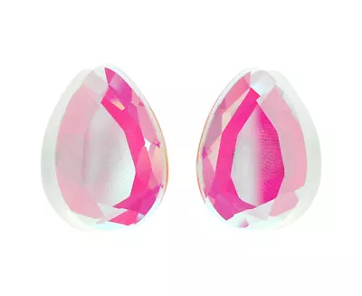 AB Iridescent Faceted Teardrop Glass Plugs (PG-554) Gauges PICK YOUR SIZE • $14.94