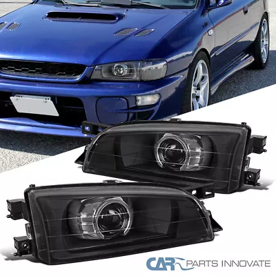 Fits 95-01 Subaru Impreza WRX Retro Style Black Projector Headlights Left+Right • $114.25