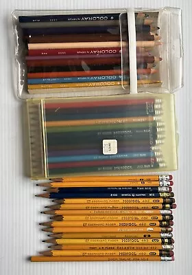 Pencil Lot EF Mongol Venus Coloray Color Pencils 482 Berol Mirado • $25.99