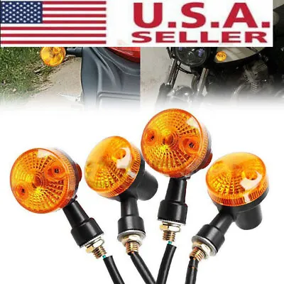 4X AMBER LED INDICATORS 12V TURN SIGNAL AMBER MOTORCYCLE BLINKER LIGHTS 12 Volt • $6.97