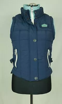 Womens Superdry Alpine Sport Vest Gilet Zip Fur Lining Size S Gc# .. - • $27.65