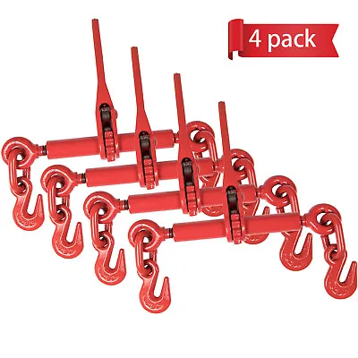 4PC 2200 LB. 1/4  Or 5/16  Ratchet Load Binder Chain Equipment Tie Down Rigging • $80.99