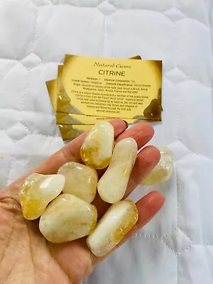 Citrine Crystal Tumblestone~ Spiritual Healing~ Happiness ~optimism ~ Positivity • £4