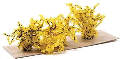 Dollhouse Miniature Quarter Scale Forsythia Bushes - Set Of 3 - 1:48 Scale • $12.50