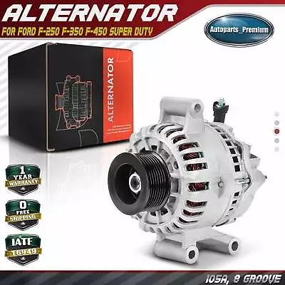 Alternator For Ford F-250 F-350 F-450 Super Duty 2002-2003 105A 12V CW 8-Groove • $111.99