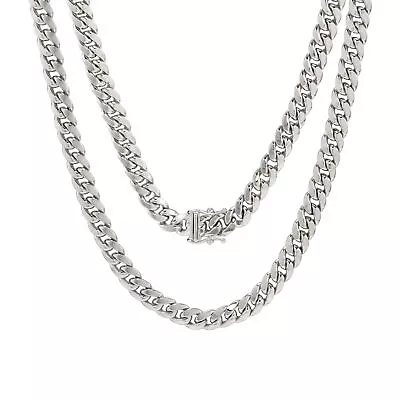 10K White Gold 5.5mm Miami Cuban Link Italian Chain Necklace Mens Women 16 - 30  • $991.98