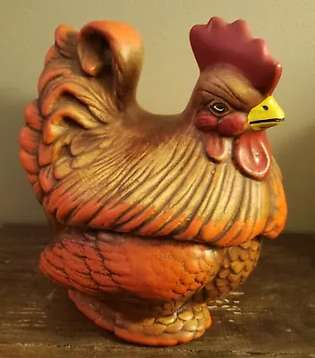 Mid-Century 1950s California (USA Pottery) Rooster/Chicken Cookie Jar #1127 • $38.95