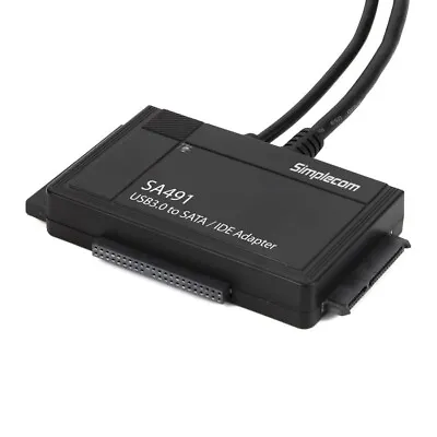 Simplecom USB 3.0 To 2.5  3.5  & 5.25  SATA/IDE HDD Adapter W/PSU SA491 • $58