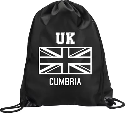 Backpack Bag Cumbria Uk United Kingdom Union Jack Gym Handbag Sport M1 • £7.56