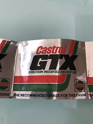 Castrol  GTX Friction Modified Motor Oil Roll Of Approximately 60 Stickers • $40